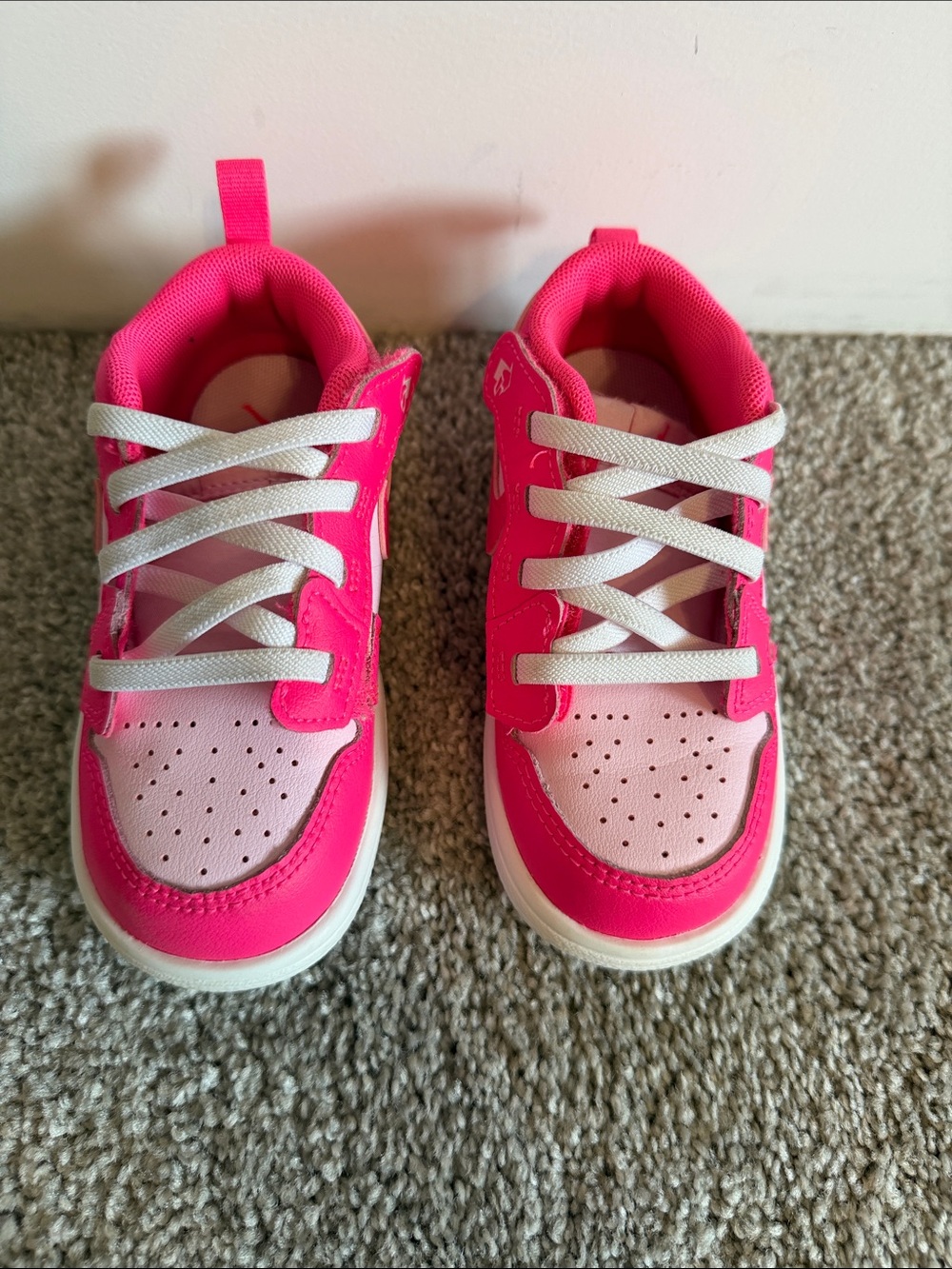 Jordan Nike Girls Easy On Snap Closure Sneakers Sz 8